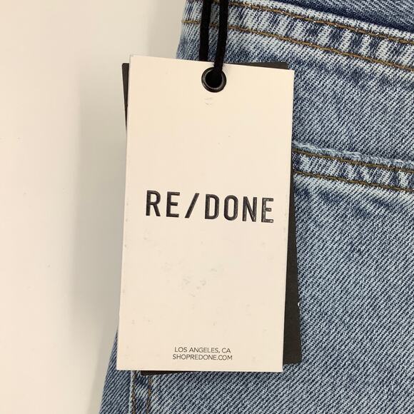 RE/DONE Super High Drainpipe Size 26 Destroy Wrecking Blue $325 msrp G12-11 - Picture 5 of 8